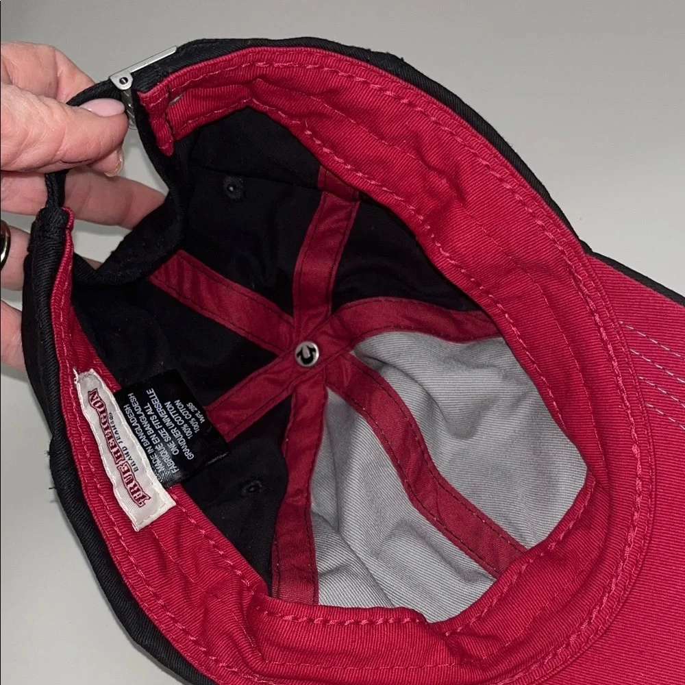 True Religion Black Hat with Blue and Red Details
